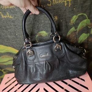 Black Coach Ashley Satchel Handbag